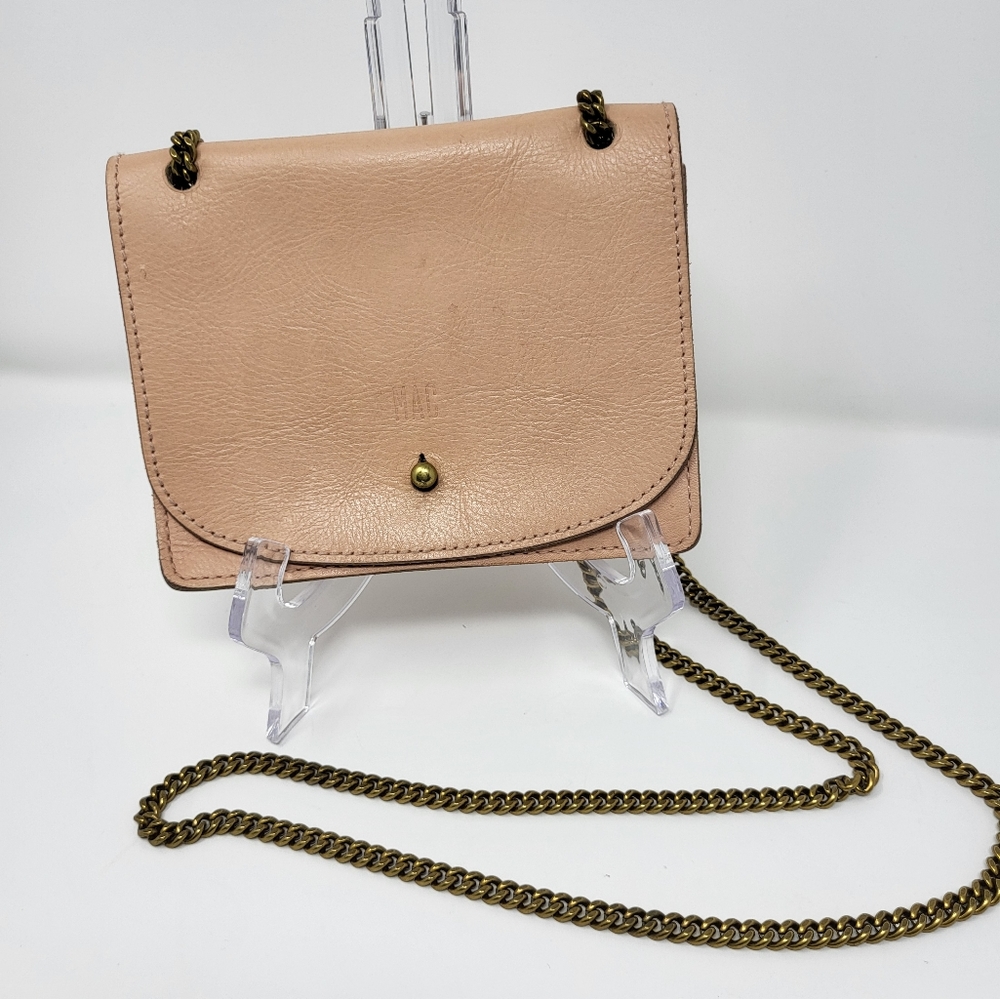 MADEWELL “MAC”  Women's Light  Pink Leather Chain Crossbody Mini Bag